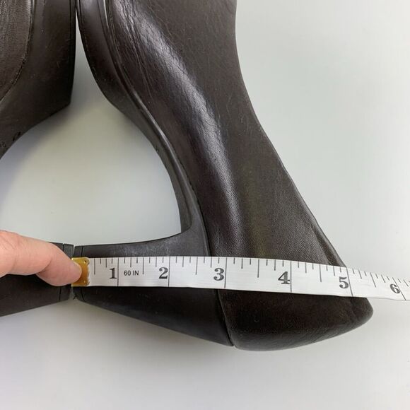 Wonders Leather Pump Slip On Brown Tan Suede Round Toe Block Heel Womens 38 7.5 - Picture 11 of 16